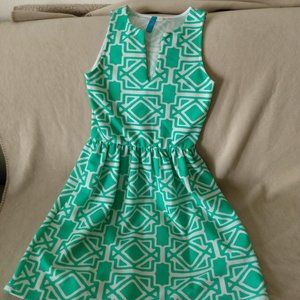 Fit and Flare Textured Dress